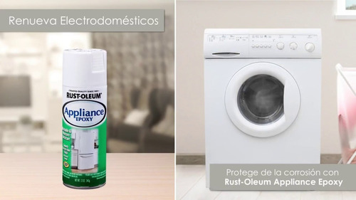 Imagen 2 de 5 de Esmalte Para Electrodomésticos Rustoleum Blanco Aerosol 340g