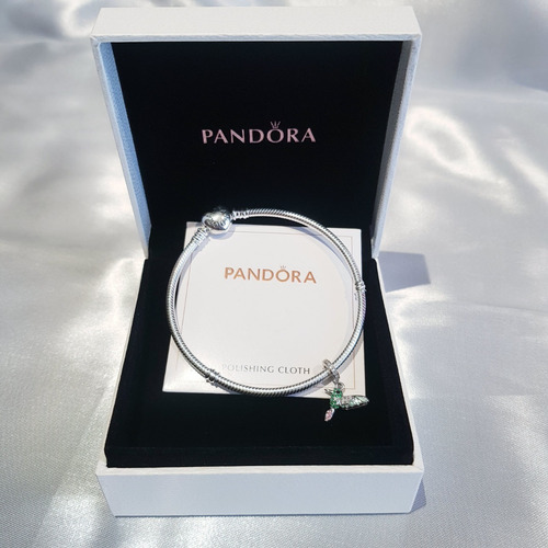 Imagen 2 de 10 de Pulsera Pandora Corazón Original Ale + Charm Picaflor Plata