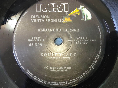 Vinilo Single De Alejandro Lerner -se Busca Presi( A57