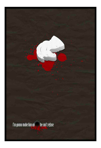 Cuadro Poster Premium 33x48cm Godfather Caballo Ajedrez