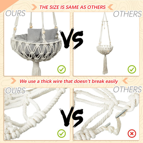 Hamaca De Macramé Para Gatos Y Perros Pequeños