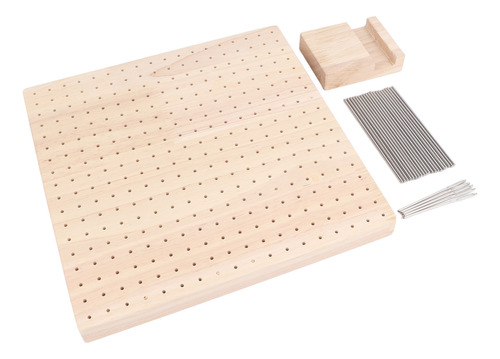 Tabla De Bloqueo De Ganchillo De Madera Y Caucho, 9.3 Pulgad