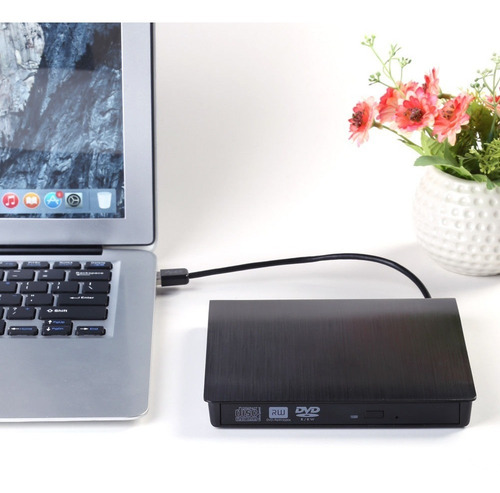Imagen 2 de 5 de Usb 3.0 Slim Externa Rw Cd Escritor Quemador Lector Dvd Para