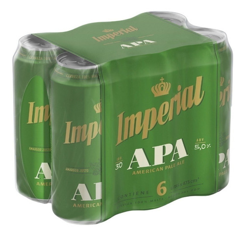 Cerveza Imperial Apa Dry Hop Lata 473ml X6 Unidades Bebidas