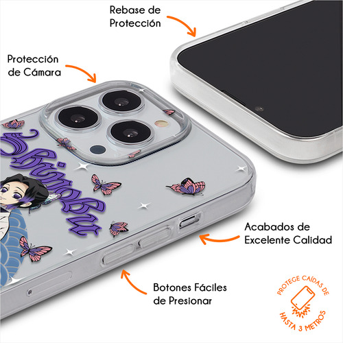 Funda Para Cubot Demon Slayer Shinobu Case Anime Anticaída
