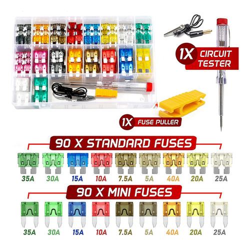 Fusible Para Cuchillas De Coche, 180 Unidades, Fusibles Auto