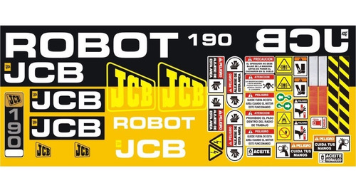 Calcomanías Para Minicargador Jcb 190 Robot