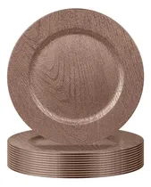 Comprar Juego De 12 Platos De Carga De Madera, Cargadores Para Plato