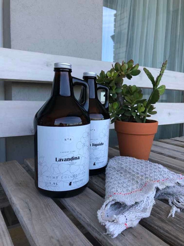 Imagen 2 de 7 de Kit Botellon De Vidrio 1.9l Limpiador Liquido + Lavandina
