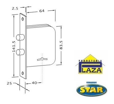 Cerradura Cerrojo De Seguridad Star200  Plaza Verdi