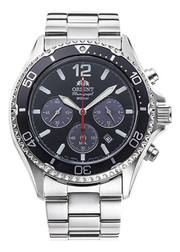 Reloj Cronografo Orient Mako Solar Ra-tx0202b10b Chiarezza Plateado Negro Negro