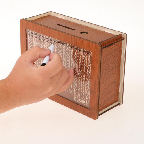 Hucha De Madera Con , Estuche De Almacenamiento