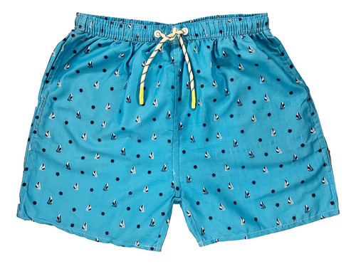 Traje De Baño Para Hombre Con Estampado De Barcos