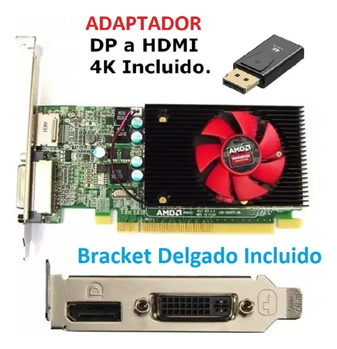 2 Tarjeta Gr fica Amd R5 430 2gb Gddr5 Adapt. Hdmi Incluido