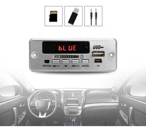 Módulo De Placa De Decodificación De Mp3 Bluetooth Plata