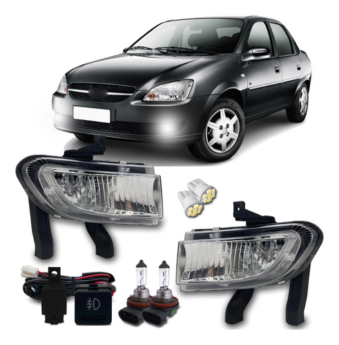 Kit Farol Milha Neblina Corsa Classic 2011 2012 2013 2014