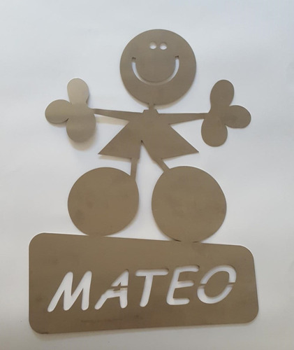 Mateo Nombre Bonito Acero Decoracion  Alto 41cm X Ancho 30cm