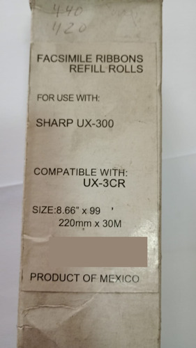 Película Para Fax Sharp Ux - 300