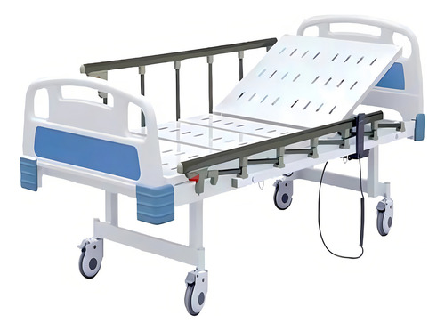 Cama Hospitalaria Eléctrica 2 Posiciones Base De Rejilla Color Blanco
