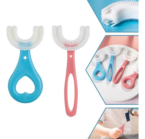 2 Pack Cepillo Dental En U Niño Bebe Higiene Cuidado Bucal