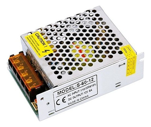 Fuente De Poder 12v 5a 60w Cintas Led Cámaras Switching