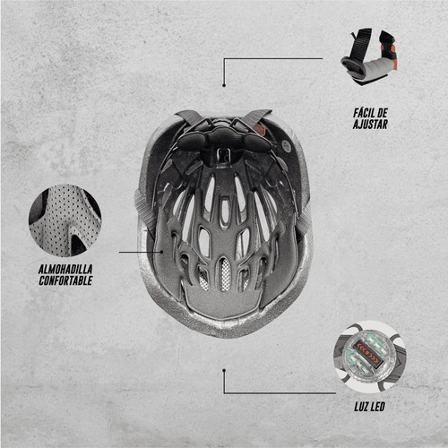 Imagen 3 de 6 de Casco Para Bicicleta Ciclismo Mtb Monk Led