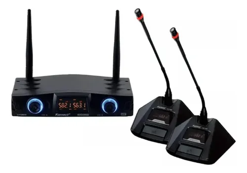 comprar Microfone Sem Fio Karsect Krd 200 Dg Gooseneck Duplo