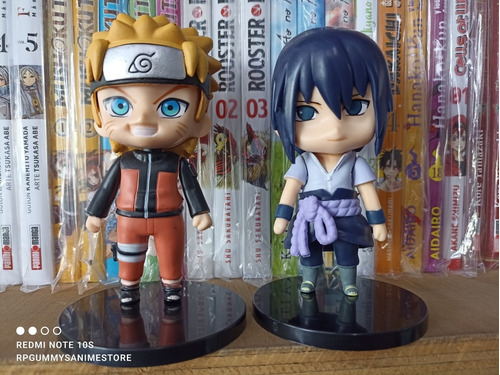 Figura Naruto Uzumaki Y Sasuke Uchiha Chibi Bootleg 
