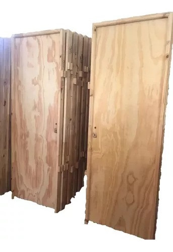 Puerta Placa 80x200 De Pino Marco Interior