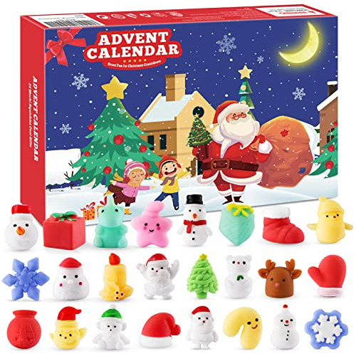 Calendario De Adviento De Juguetes Mochi Squishy Navida...