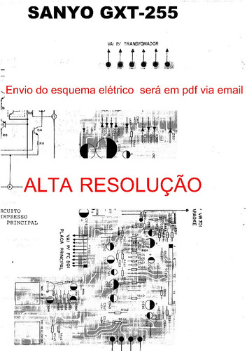 Esquema Eletrico Som Sanyo Gxt 255 Gxt255 Gx T255  Via Email