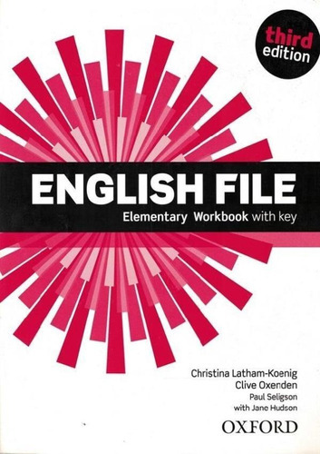 English File Elementary Wb With Key - 3rd Ed, De Oxford University Press. Editorial Oxford University, Tapa Blanda En Inglés, 9999
