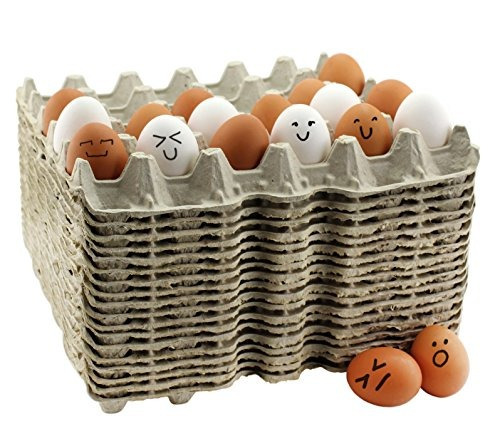 30-count Egg Flats (18 Bandejas); Biodegradables Material Re