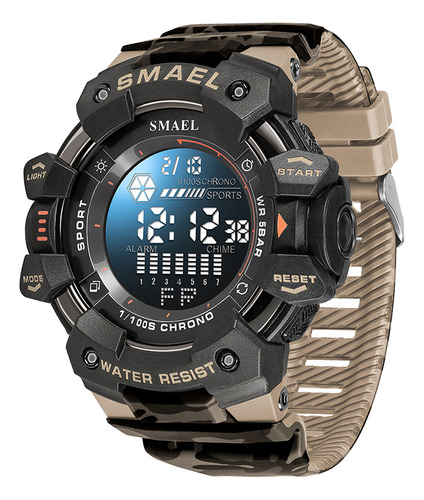 Reloj Digital Para Hombre Smael 8050mc, Color Camuflaje, Mod