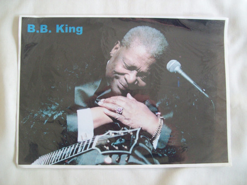 Mini Poster Color Foto . B.b. King . 29,5 X 21 Cms