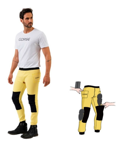 Imagem 2 de 9 de Calça Motociclista Segunda Pele Unissex Corse (kevlar)
