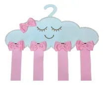 Comprar Cabide Porta Laços Organizador De Tiaras Nuvem Rosa Bebê 