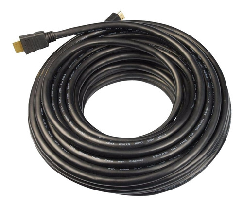 Cable Hdmi A Hdmi 20mt Conectores Dorados - Resistente 9128