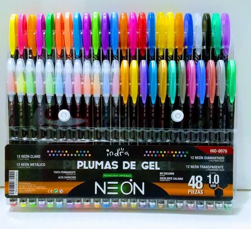 BOLIGRAFO GEL COLORES NEON 8U. BLISTER al por Mayor ≫ Plasticosur