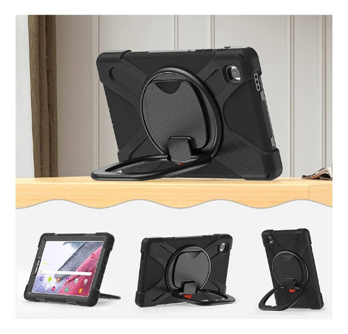 Funda Asa Correa Para Samsung Tab A7 Lite T220 Teknet Color Negro