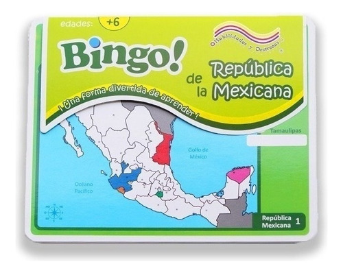 Bingo Republica Mexicana Juego 24 Tableros Niños Educativo.