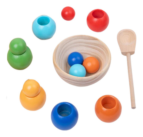 Bolas En Tazas Juguete Motor Fino Para Niños 6 Colores