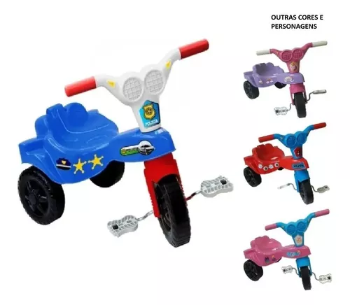 Motoca Menino Velocipede Triciclo Infantil Com Pedal Crianças Aprox 2 anos  Suporta ate 25kg Pedalar Velotrol