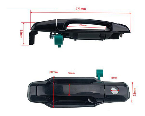 Imagen 2 de 6 de Manija De Puerta Exterior Para 2003-2009 Kia Sorento Ex Lx