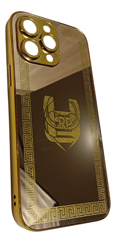 Capa, Capinha De Luxo Gold Espelhada Para iPhone 15 Pro Max