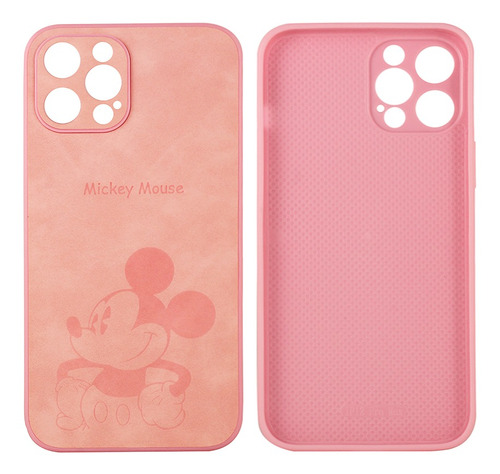 Carcasa Disney Modelo Mickey Mouse Color Rosa Para iPhone 12