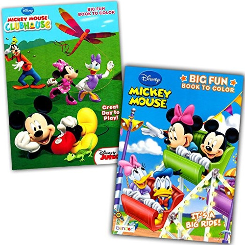 Casa De Mickey Mouse Para Colorear Libro Set (2 Libros - Mic