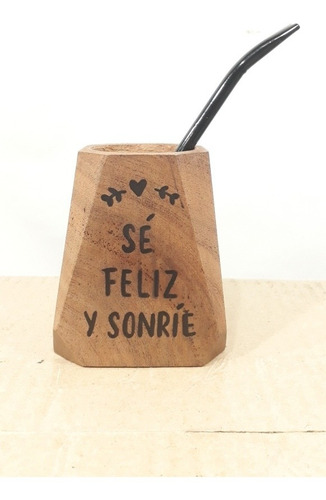 Mate Personalizado Geometrico Yuco + Bombilla -mod Hexagonal