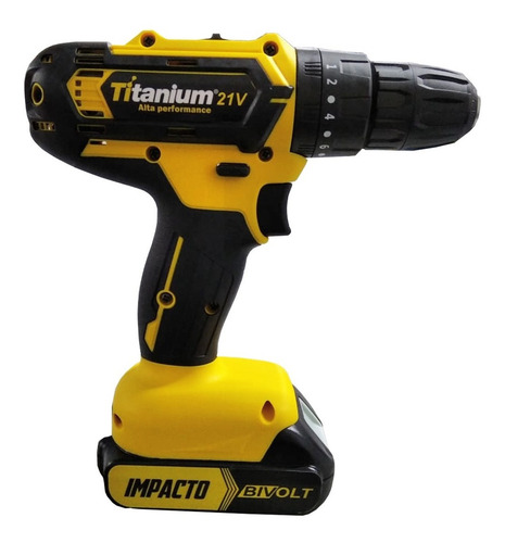 Imagem 3 de 4 de Furadeira Parafusadeira 3/8 Imp 21v 2bat 5499 Titanium + Kit