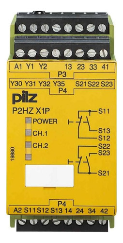 Relé De Seguridad Pilz P2hzx1p 24vdc 3no 1nc 2so